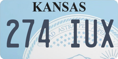 KS license plate 274IUX