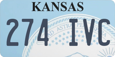 KS license plate 274IVC