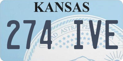 KS license plate 274IVE