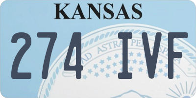 KS license plate 274IVF