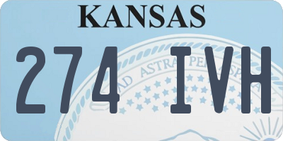 KS license plate 274IVH
