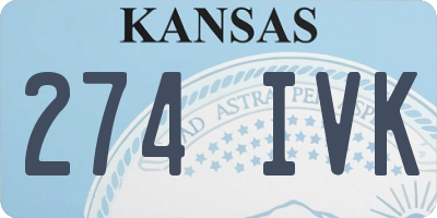 KS license plate 274IVK