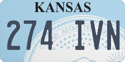 KS license plate 274IVN