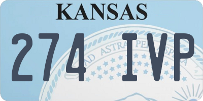 KS license plate 274IVP