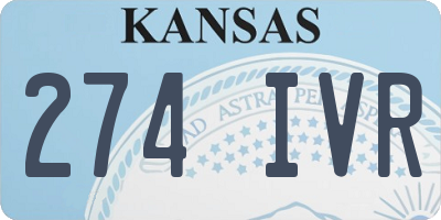 KS license plate 274IVR