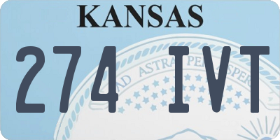 KS license plate 274IVT