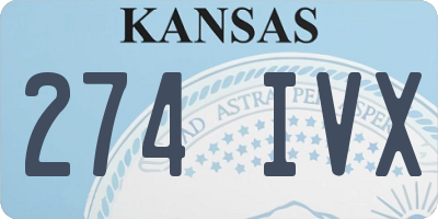 KS license plate 274IVX