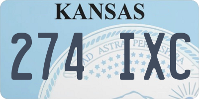 KS license plate 274IXC