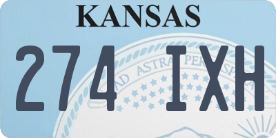KS license plate 274IXH