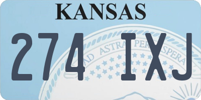KS license plate 274IXJ