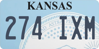 KS license plate 274IXM