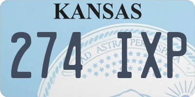 KS license plate 274IXP