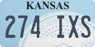 KS license plate 274IXS