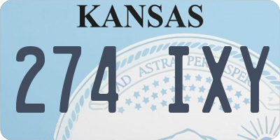 KS license plate 274IXY
