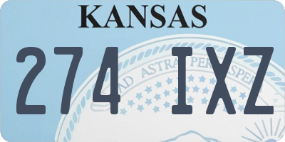 KS license plate 274IXZ