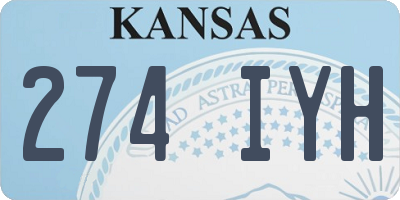 KS license plate 274IYH