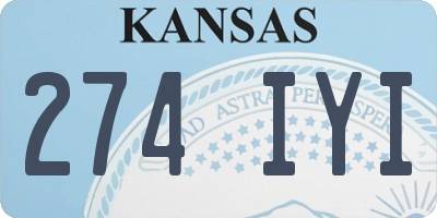 KS license plate 274IYI