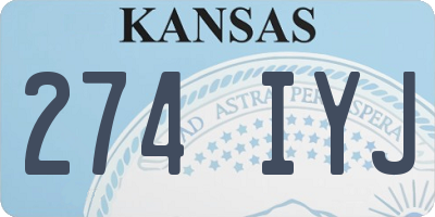 KS license plate 274IYJ