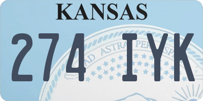 KS license plate 274IYK