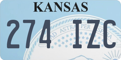 KS license plate 274IZC
