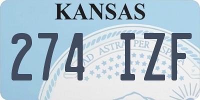 KS license plate 274IZF