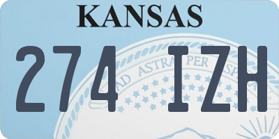 KS license plate 274IZH