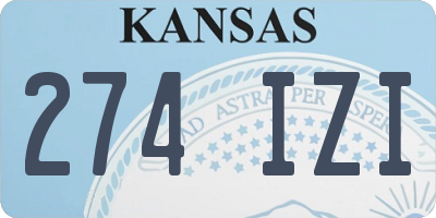 KS license plate 274IZI