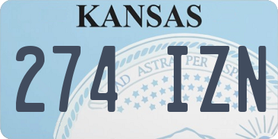 KS license plate 274IZN