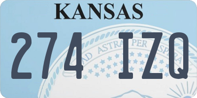 KS license plate 274IZQ