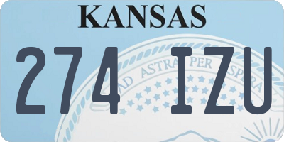KS license plate 274IZU