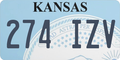KS license plate 274IZV