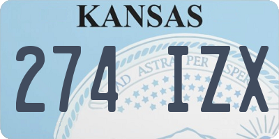 KS license plate 274IZX