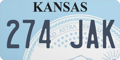 KS license plate 274JAK