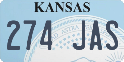KS license plate 274JAS