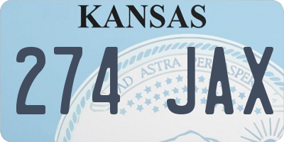 KS license plate 274JAX