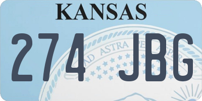 KS license plate 274JBG