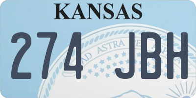 KS license plate 274JBH