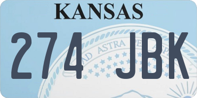 KS license plate 274JBK