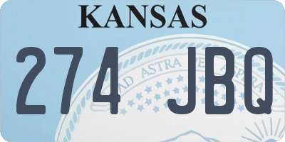 KS license plate 274JBQ