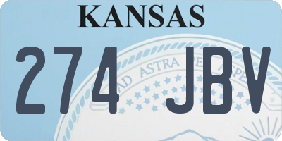 KS license plate 274JBV