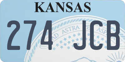 KS license plate 274JCB