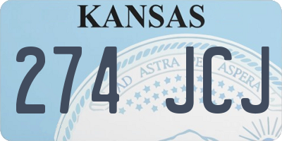 KS license plate 274JCJ
