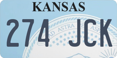 KS license plate 274JCK