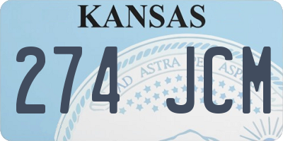 KS license plate 274JCM