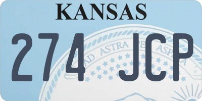 KS license plate 274JCP