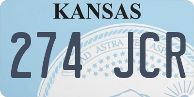 KS license plate 274JCR