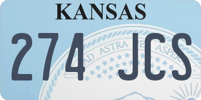 KS license plate 274JCS