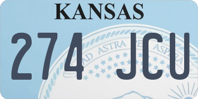 KS license plate 274JCU