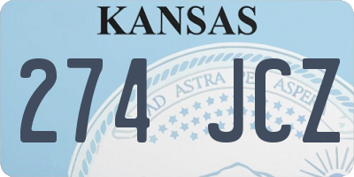 KS license plate 274JCZ