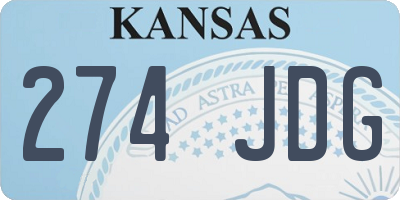 KS license plate 274JDG